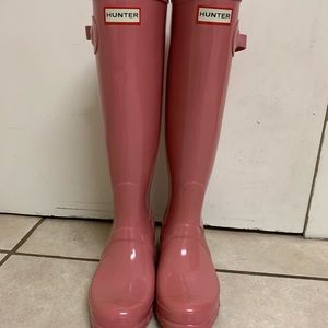 Hunter boots! PINK (shiny)